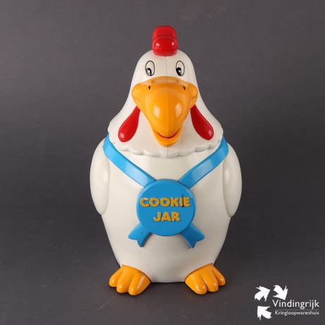 crowing rooster cookie jar fun-damental USA koekjespot haan kraaien geluid