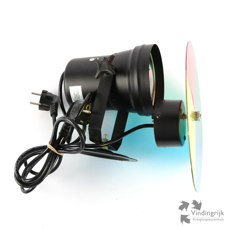 IMG_1442 discoverlichting lamp par36 pinspot spot draaischijf kleuren discobol lamp