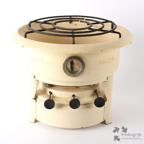 Poêle à Pétrole Vintage Haller 1 Mèche, émail Crème, Avec Four, Camping, Made In Netherlands (occasion)