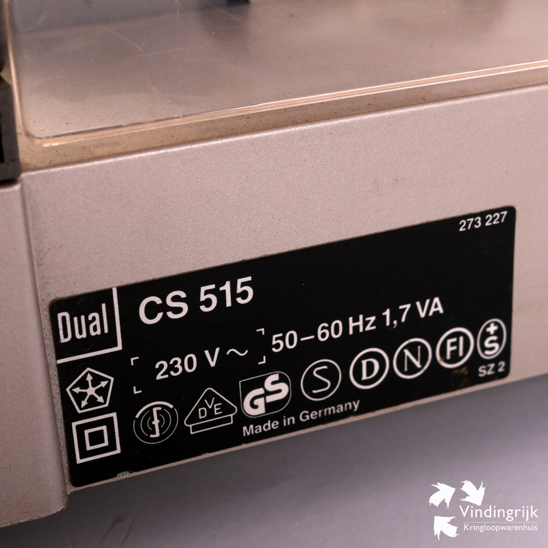 IMG_0625 Platenspeler Dual CS 515 Duitsland pickup LP draaitafel