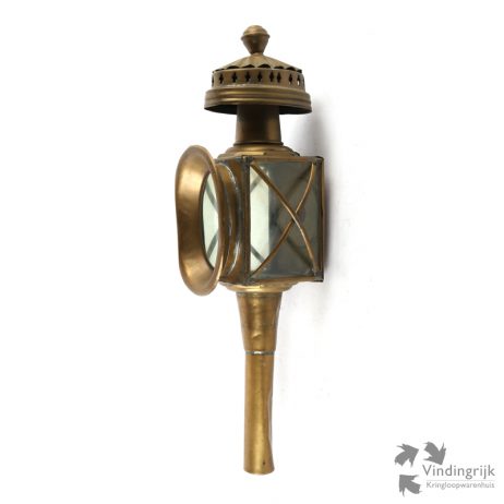 vintage koperen koetslantaarn koetslamp koper kaars lamp