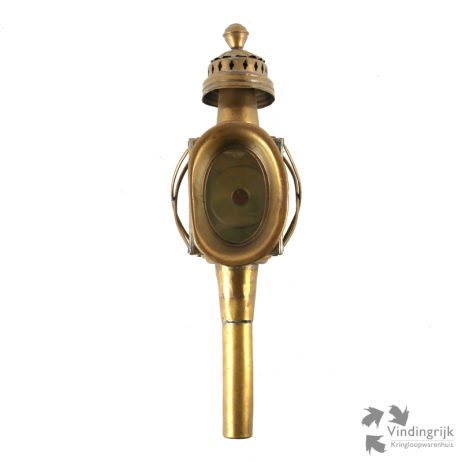 vintage koperen koetslantaarn koetslamp koper kaars lamp