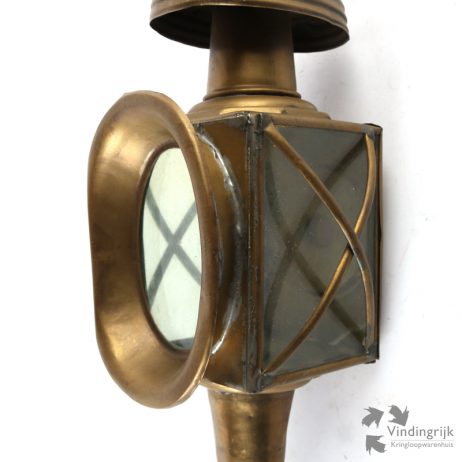 vintage koperen koetslantaarn koetslamp koper kaars lamp