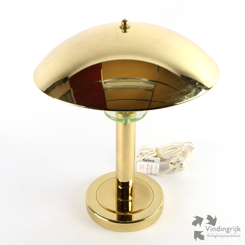 IMG_0086 vintage tafellamp mushroom paddenstoel goud messing Giso Gispen Wim Rietveld retro lamp