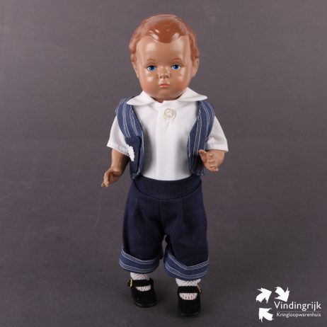 Hans 25 jongen schildpadpop Schildkröt Duitsland heruitgave pop celluloid tortulon schildpad replica kleding poppen dolls poppenfabriek toy