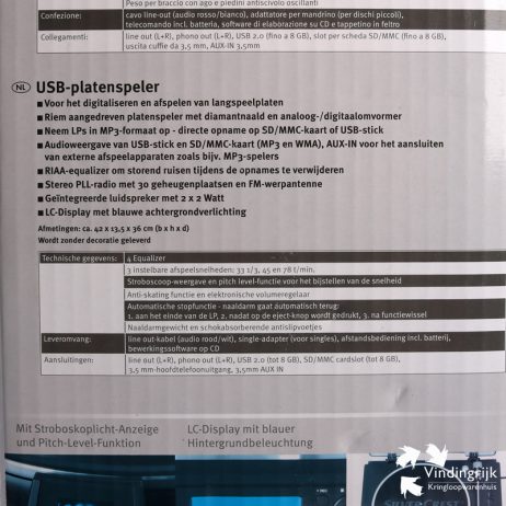 USB platenspeler Silvercrest LP digitaliseren muziek MP3
