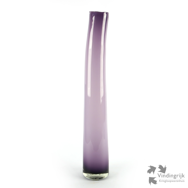 THE GLASS COMPANY Hoge glazen vaas, modern mediterraan design, 35 cm