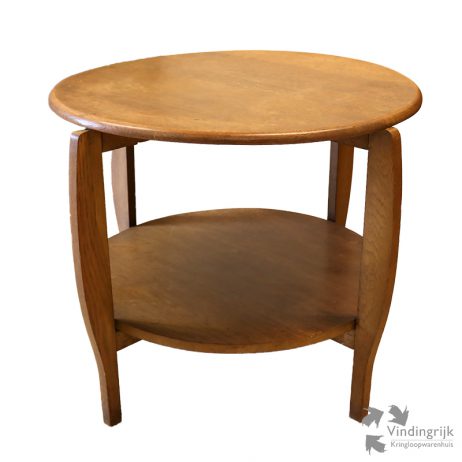 vintage houten salontafel Art Deco hout tafel