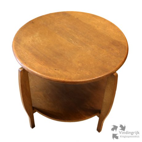 vintage houten salontafel Art Deco hout tafel