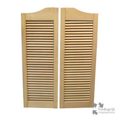 set houten louvre saloon deurtjes deur klapdeur hout luik