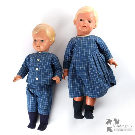 set vintage Schildpad poppen poppenfabriek Schildkröt Duitsland Christel Christian 50/56