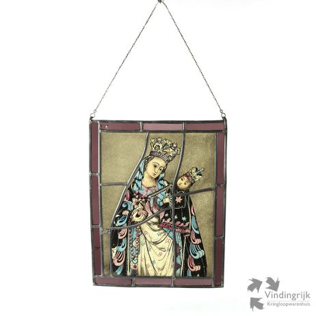 glas in lood raamhanger Maria Jezus Madonna kind raam