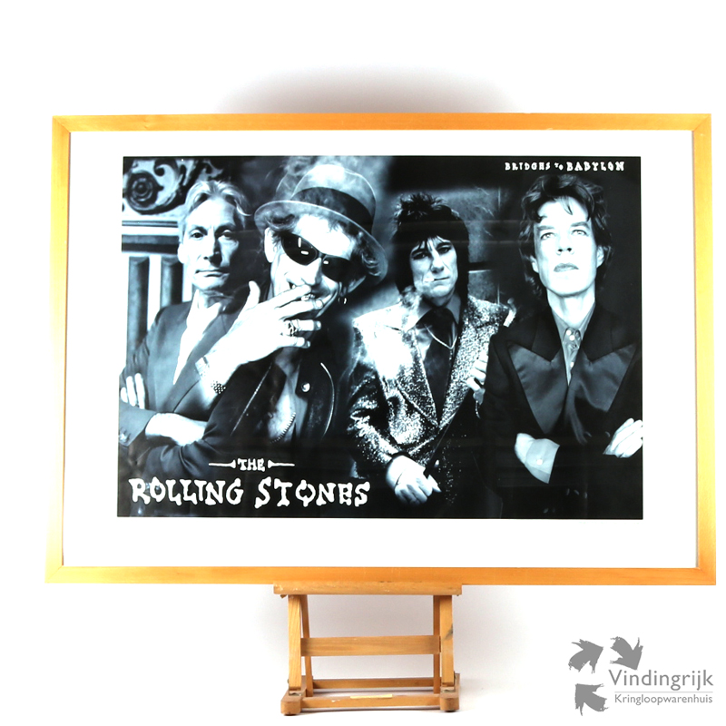Rolling Stones Bridges to Babylon ポスター The Rolling Stones – Bridges to Babylon – Poster in Lijst | Parels