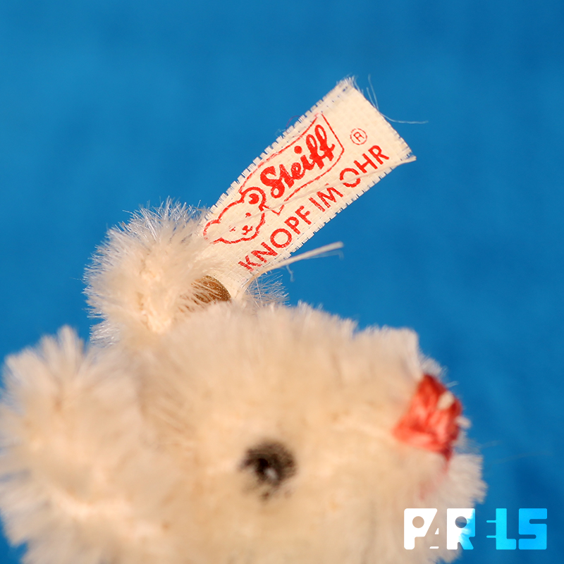 Mini Ours Steiff Club 2001 - Mohair Blanc - 7cm - Réplique 22 - Certificat - Neuf