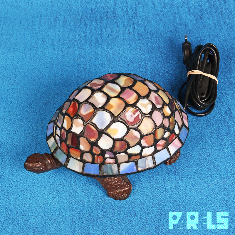 IMG_0731 Tiffany schildpad tafellamp glas-in-lood lamp