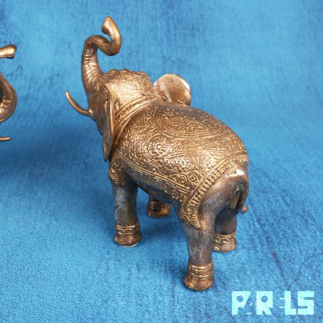 set verzilverde metalen olifanten beeld metaal olifant