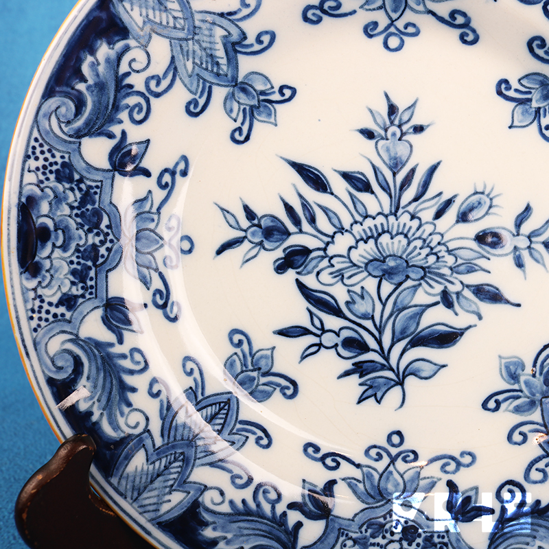 Vintage Delftsblauw Bordje Koninklijke Tichelaar Makkum | Parels Breda