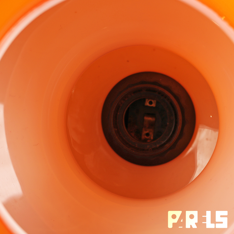 IMG_2296 vintage Peill & Putzler oranje glazen hanglamp glas Duitsland