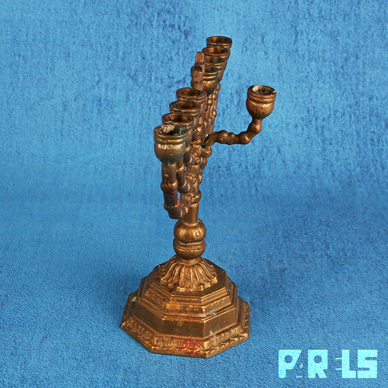 Afbeelding Van Een Hanukkah-achtergrond Voor Het Joodse Feest, Met Een Menorah &traditionele
