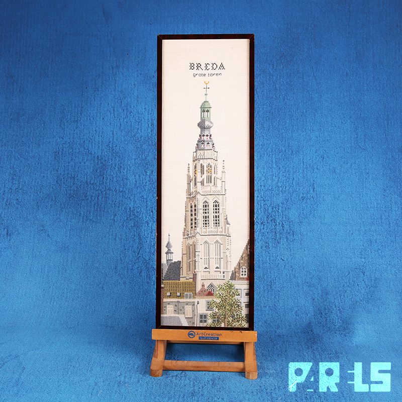 Grote Kerk Breda Vintage Borduurwerk in Lijst