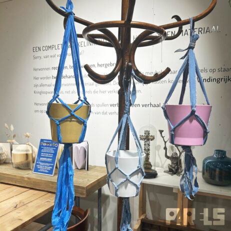 Parels workshop plantenhanger textiel stoffen hergebruik upcycling circulair Breda macramé
