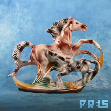 vintage paardenbeeld Italië porselein paard veulen merrie kitsch