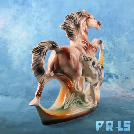 vintage paardenbeeld Italië porselein paard veulen merrie kitsch