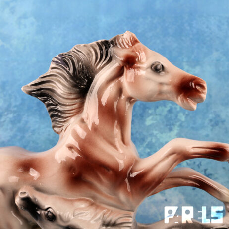vintage paardenbeeld Italië porselein paard veulen merrie kitsch
