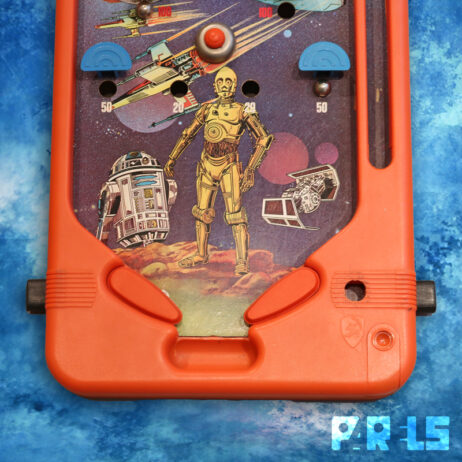 Star Wars flipperkast vintage Arcofalc speelgoed retro pinball game Millennium Falcon R2-D2 C-3PO tafelmodel flipperspel