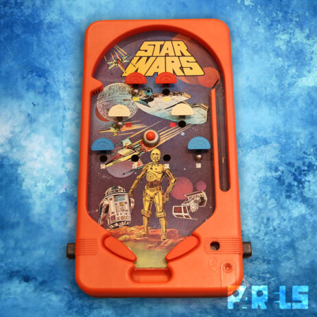 Star Wars flipperkast vintage Arcofalc speelgoed retro pinball game Millennium Falcon R2-D2 C-3PO tafelmodel flipperspel