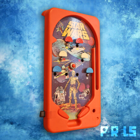 Star Wars flipperkast vintage Arcofalc speelgoed retro pinball game Millennium Falcon R2-D2 C-3PO tafelmodel flipperspel