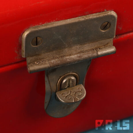 vintage emaille broodtrommel rood