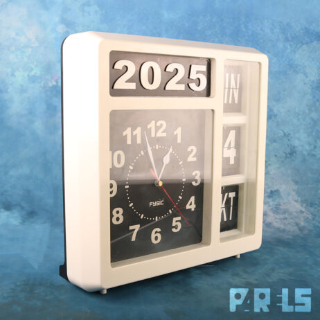 klok kalender wandklok dementie FK-247 Fysic flip-over datum