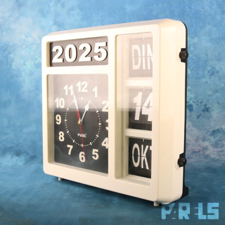 klok kalender wandklok dementie FK-247 Fysic flip-over datum