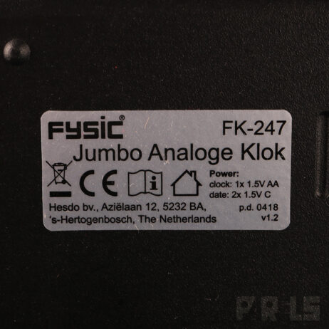 klok kalender wandklok dementie FK-247 Fysic flip-over datum