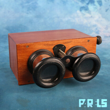 vintage houten stereoscoop glasplaatjes