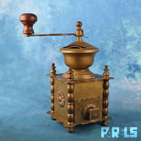 vintage koffiemolen Frankrijk koffiebonen koper messing maalwerk madelief