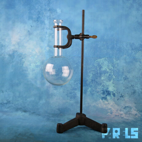 laboratorium glazen kolf metalen statief borosilicaatglas