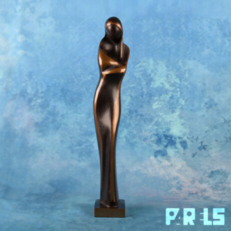 Bronzen Sculptuur Maternité René Daemen beeld brons massief 1935 Madonna Jezus moederliefde kind