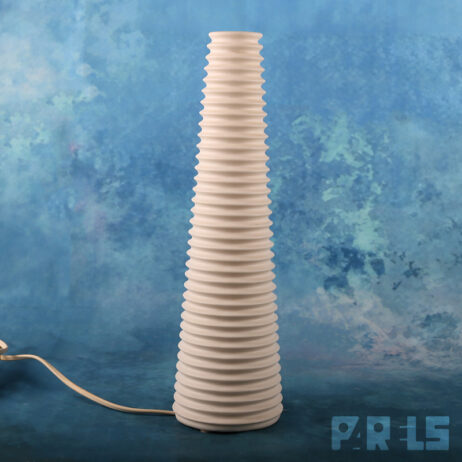 Ikea Bista tafellamp veldspaatporselein geribbeld