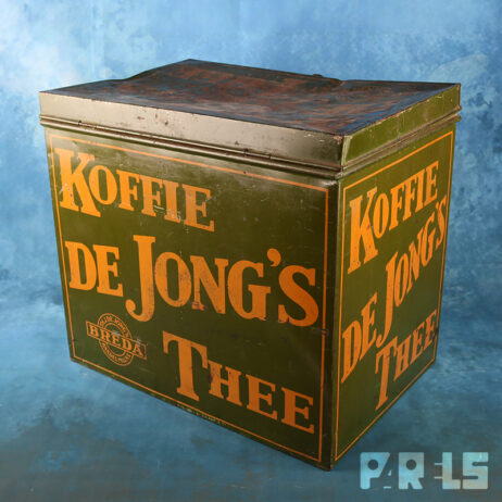 Winkelblik De Jong's Koffie Thee Breda Eindstraat Houtmarkt reclameblik