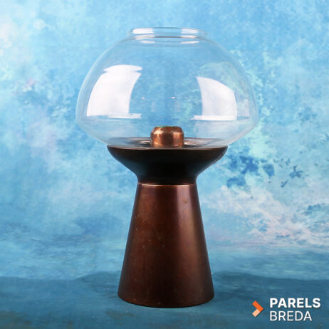 vintage Föhl kandelaar windlicht kaars West Germany Duitsland rookglas