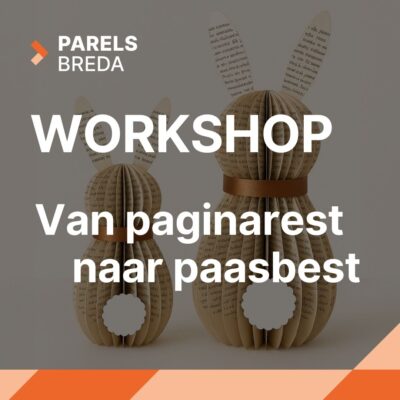 Parels workshop van paginarest naar paasbest Pasen vouwen boeken knippen