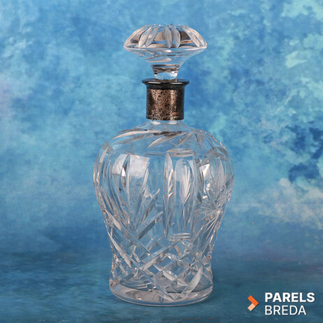 karaf spritzer fuhrmann curacao kristal decanter 925 zilver geslepen kristal