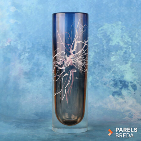 Leerdam Unica vaas glas Sybren Valkema vintage