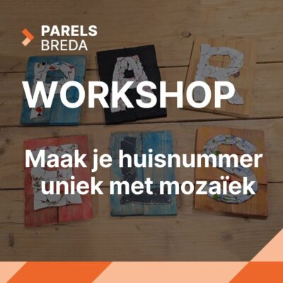 Parels mozaïek huisnummer letters workshop