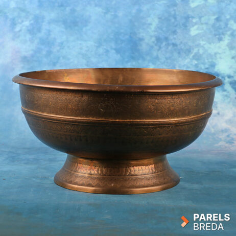koperen bokor schaal koper gegraveerd kom