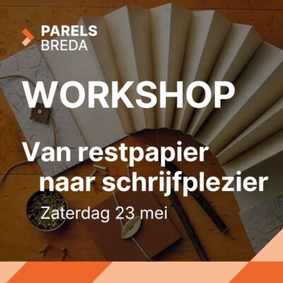 Parels workshop restpapier schrijfplezier notitieboekje