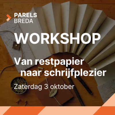 Parels workshop restpapier schrijfplezier notitieboekje