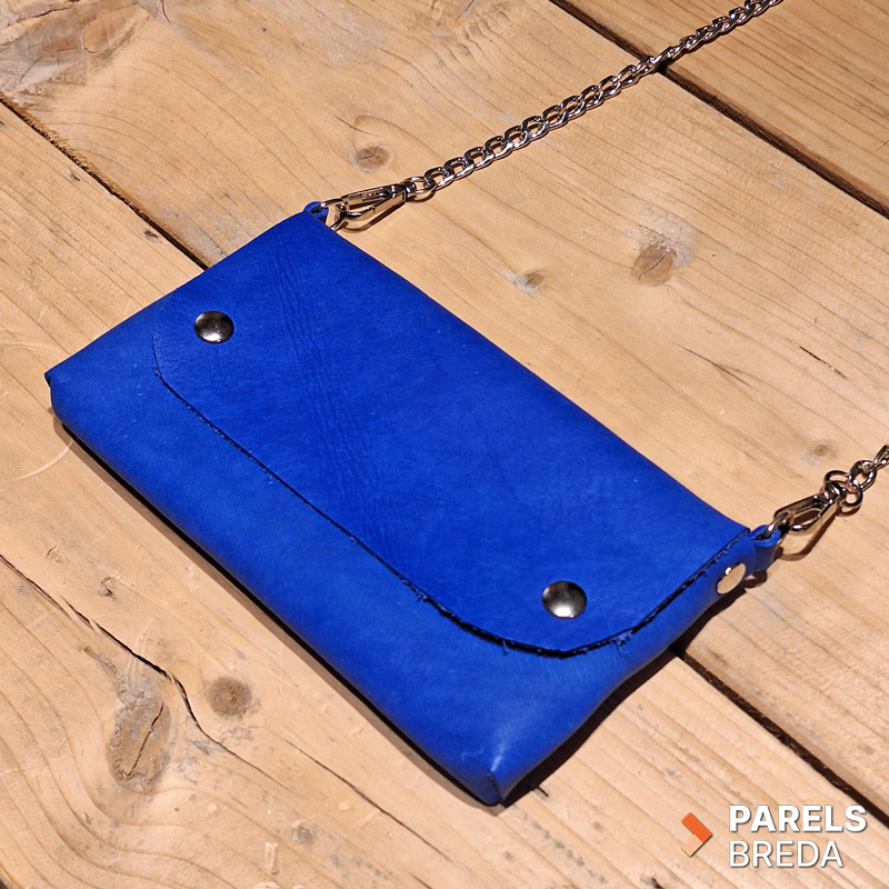tasje1 Parels workshop leer tasje leder bankstel upcycling hergebruik duurzaam circulair knutselen cursus